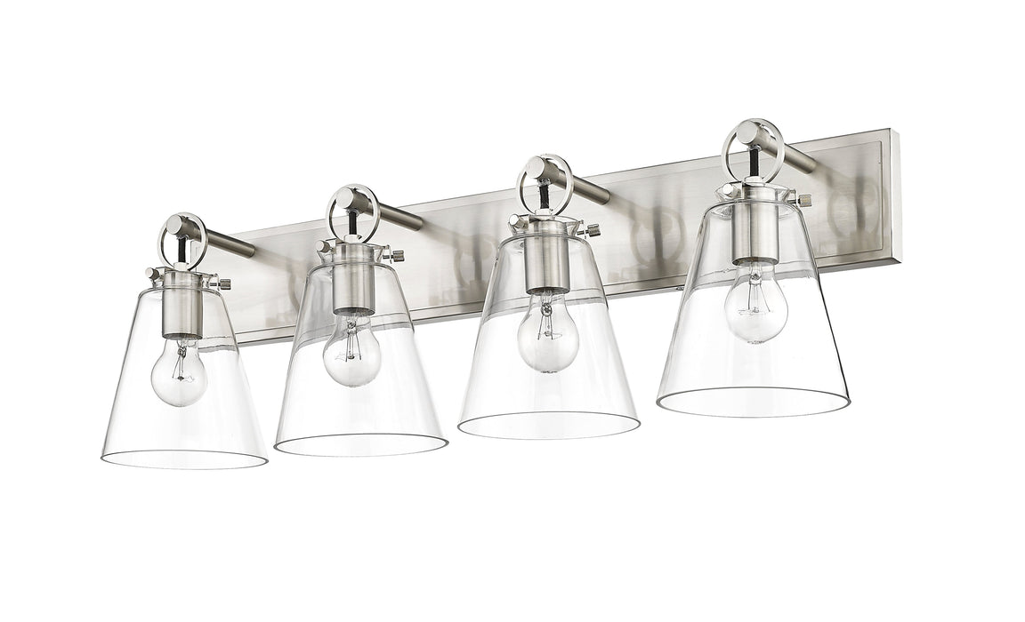 Vanity Z-Lite 483-4V-BN Brushed Nickel Harper 4 Light Vanity Z-Lite