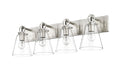 Vanity Z-Lite 483-4V-BN Brushed Nickel Harper 4 Light Vanity Z-Lite
