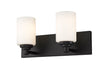 Vanity Z-Lite 485-2V-MB Matte Black Soledad 2 Light Vanity Z-Lite