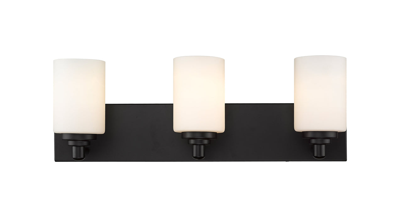 Vanity Z-Lite 485-3V-MB Matte Black Soledad 3 Light Vanity Z-Lite