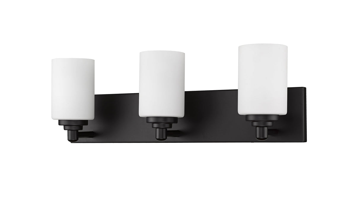 Vanity Z-Lite 485-3V-MB Matte Black Soledad 3 Light Vanity Z-Lite