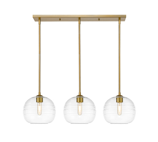 Linear Chandelier Z-Lite 486P10-3L-OBR Olde Brass Harmony 3 Light Linear Chandelier Z-Lite