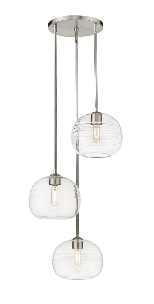 Chandelier Z-Lite 486P10-3R-BN Brushed Nickel Harmony 3 Light Chandelier Z-Lite