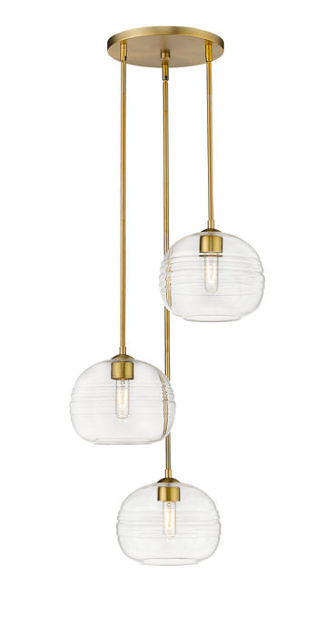 Chandelier Z-Lite 486P10-3R-OBR Olde Brass Harmony 3 Light Chandelier Z-Lite