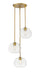 Chandelier Z-Lite 486P10-3R-OBR Olde Brass Harmony 3 Light Chandelier Z-Lite