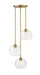 Chandelier Z-Lite 486P10-3R-OBR Olde Brass Harmony 3 Light Chandelier Z-Lite