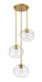 Chandelier Z-Lite 486P10-3R-OBR Olde Brass Harmony 3 Light Chandelier Z-Lite