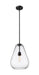 Pendant Z-Lite 488P12-MB Matte Black Ayra 1 Light Pendant Z-Lite