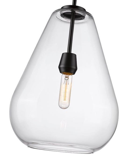 Pendant Z-Lite 488P12-MB Matte Black Ayra 1 Light Pendant Z-Lite