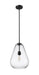 Pendant Z-Lite 488P12-MB Matte Black Ayra 1 Light Pendant Z-Lite