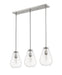 Linear Chandelier Z-Lite 488P8-3L-BN Brushed Nickel Ayra 3 Light Linear Chandelier Z-Lite
