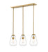 Linear Chandelier Z-Lite 488P8-3L-OBR Olde Brass Ayra 3 Light Linear Chandelier Z-Lite