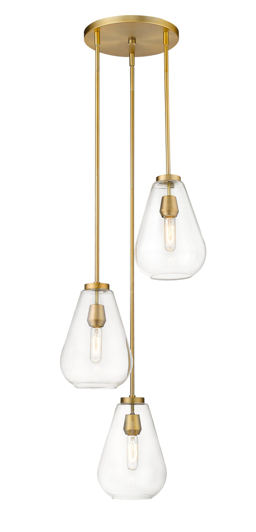 Chandelier Z-Lite 488P8-3R-OBR Olde Brass Ayra 3 Light Chandelier Z-Lite