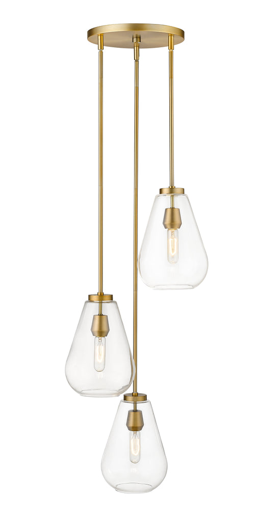 Chandelier Z-Lite 488P8-3R-OBR Olde Brass Ayra 3 Light Chandelier Z-Lite