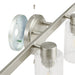 Vanity Light Thesis 207047A Bedminster 30 inch 4 light Brushed Nickel Vanity Light with Clear Ribbed Glass Shades THESIS