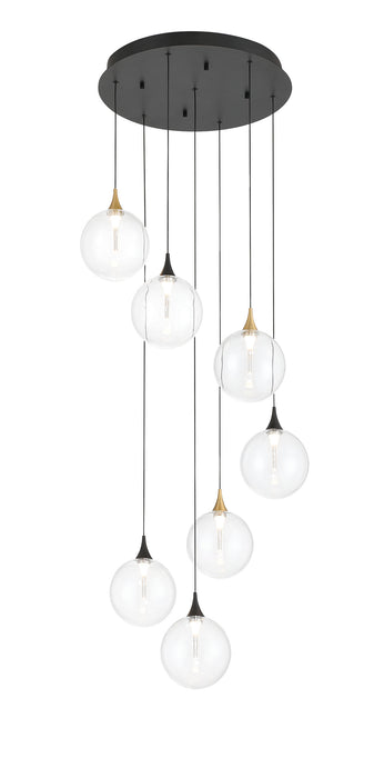 Eurofase 48930-017 Iissa 21" Gold-Black Mix LED Chandelier