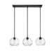 Linear Chandelier Z-Lite 490P10-3L-MB Matte Black Chloe 3 Light Linear Chandelier Z-Lite