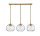 Linear Chandelier Z-Lite 490P10-3L-OBR Olde Brass Chloe 3 Light Linear Chandelier Z-Lite