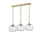 Linear Chandelier Z-Lite 490P10-3L-OBR Olde Brass Chloe 3 Light Linear Chandelier Z-Lite