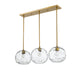 Linear Chandelier Z-Lite 490P10-3L-OBR Olde Brass Chloe 3 Light Linear Chandelier Z-Lite