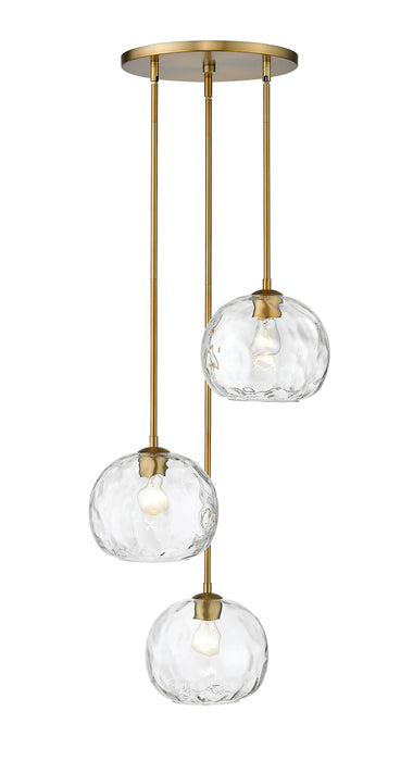 Chandelier Z-Lite 490P10-3R-OBR Olde Brass Chloe 3 Light Chandelier Z-Lite