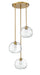 Chandelier Z-Lite 490P10-3R-OBR Olde Brass Chloe 3 Light Chandelier Z-Lite
