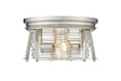 Flush Mount Z-Lite 491F2-BN Brushed Nickel Cape Harbor 2 Light Flush Mount Z-Lite