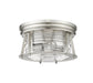 Flush Mount Z-Lite 491F2-BN Brushed Nickel Cape Harbor 2 Light Flush Mount Z-Lite