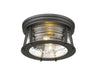 Flush Mount Z-Lite 491F2-BRZ Bronze Cape Harbor 2 Light Flush Mount Z-Lite
