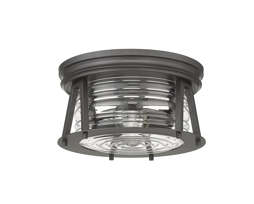 Flush Mount Z-Lite 491F2-BRZ Bronze Cape Harbor 2 Light Flush Mount Z-Lite