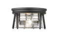 Flush Mount Z-Lite 491F2-MB Matte Black Cape Harbor 2 Light Flush Mount Z-Lite
