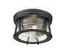 Flush Mount Z-Lite 491F2-MB Matte Black Cape Harbor 2 Light Flush Mount Z-Lite