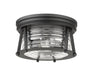 Flush Mount Z-Lite 491F2-MB Matte Black Cape Harbor 2 Light Flush Mount Z-Lite