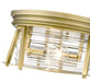 Flush Mount Z-Lite 491F2-RB Rubbed Brass Cape Harbor 2 Light Flush Mount Z-Lite