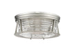 Flush Mount Z-Lite 491F3-BN Brushed Nickel Cape Harbor 3 Light Flush Mount Z-Lite