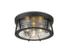 Flush Mount Z-Lite 491F3-MB Matte Black Cape Harbor 3 Light Flush Mount Z-Lite