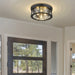 Flush Mount Z-Lite 491F3-MB Matte Black Cape Harbor 3 Light Flush Mount Z-Lite