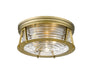 Flush Mount Z-Lite 491F3-RB Rubbed Brass Cape Harbor 3 Light Flush Mount Z-Lite