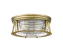 Flush Mount Z-Lite 491F3-RB Rubbed Brass Cape Harbor 3 Light Flush Mount Z-Lite