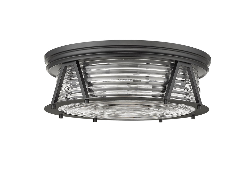 Flush Mount Z-Lite 491F4-MB Matte Black Cape Harbor 4 Light Flush Mount Z-Lite