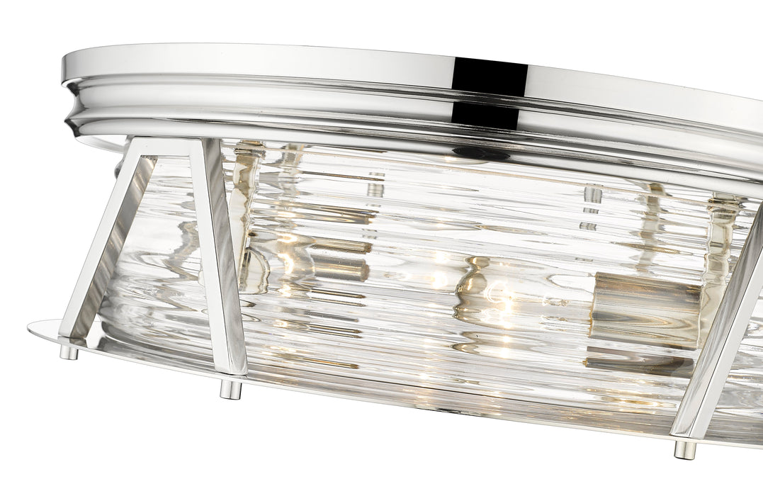 Flush Mount Z-Lite 491F4-PN Polished Nickel Cape Harbor 4 Light Flush Mount Z-Lite