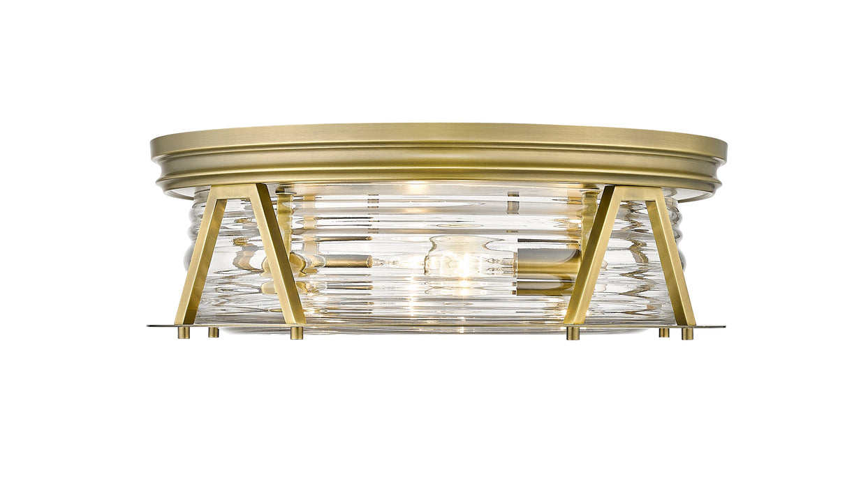 Flush Mount Z-Lite 491F4-RB Rubbed Brass Cape Harbor 4 Light Flush Mount Z-Lite