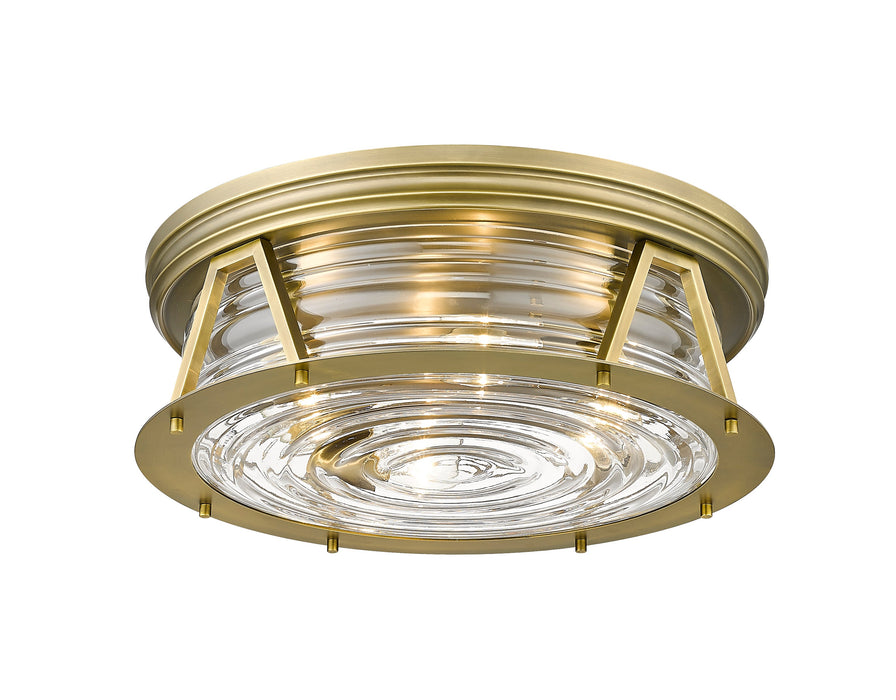 Flush Mount Z-Lite 491F4-RB Rubbed Brass Cape Harbor 4 Light Flush Mount Z-Lite