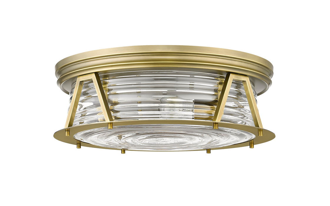 Flush Mount Z-Lite 491F4-RB Rubbed Brass Cape Harbor 4 Light Flush Mount Z-Lite