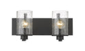 Vanity Z-Lite 492-2V-MB Matte Black Beckett 2 Light Vanity Z-Lite