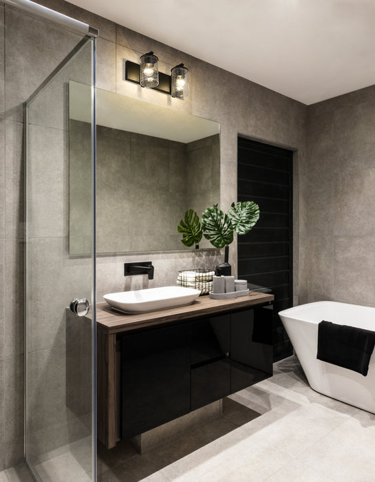 Vanity Z-Lite 492-2V-MB Matte Black Beckett 2 Light Vanity Z-Lite