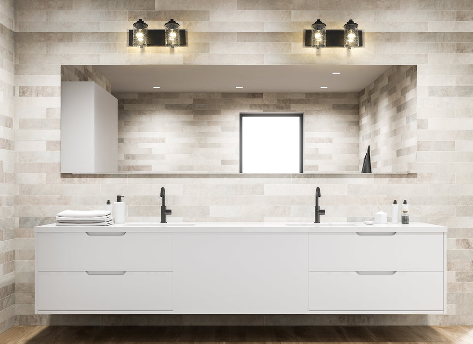 Vanity Z-Lite 492-2V-MB Matte Black Beckett 2 Light Vanity Z-Lite