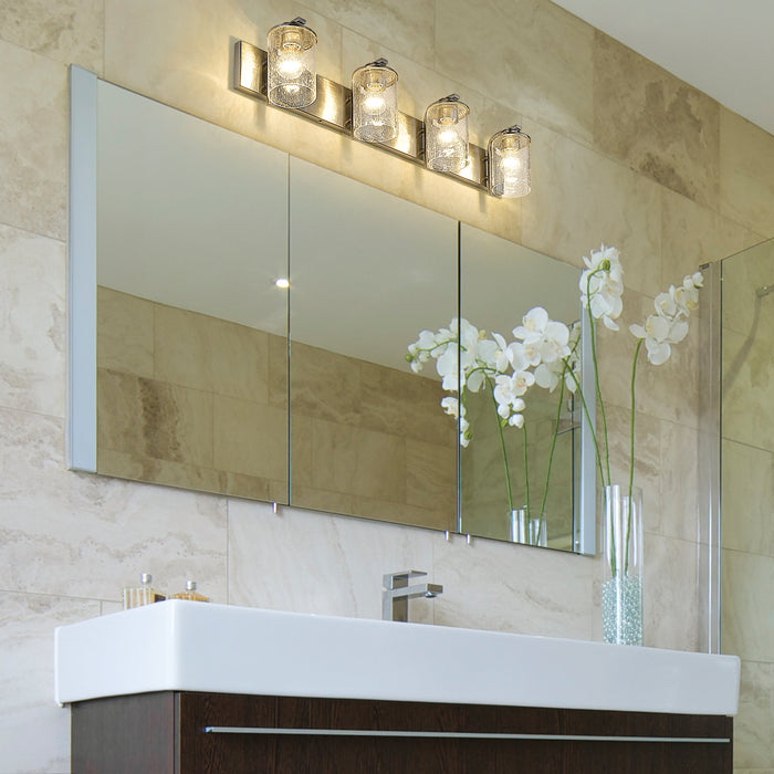 Vanity Z-Lite 492-4V-BN Brushed Nickel Beckett 4 Light Vanity Z-Lite
