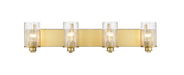 Vanity Z-Lite 492-4V-OBR Olde Brass Beckett 4 Light Vanity Z-Lite