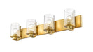 Vanity Z-Lite 492-4V-OBR Olde Brass Beckett 4 Light Vanity Z-Lite